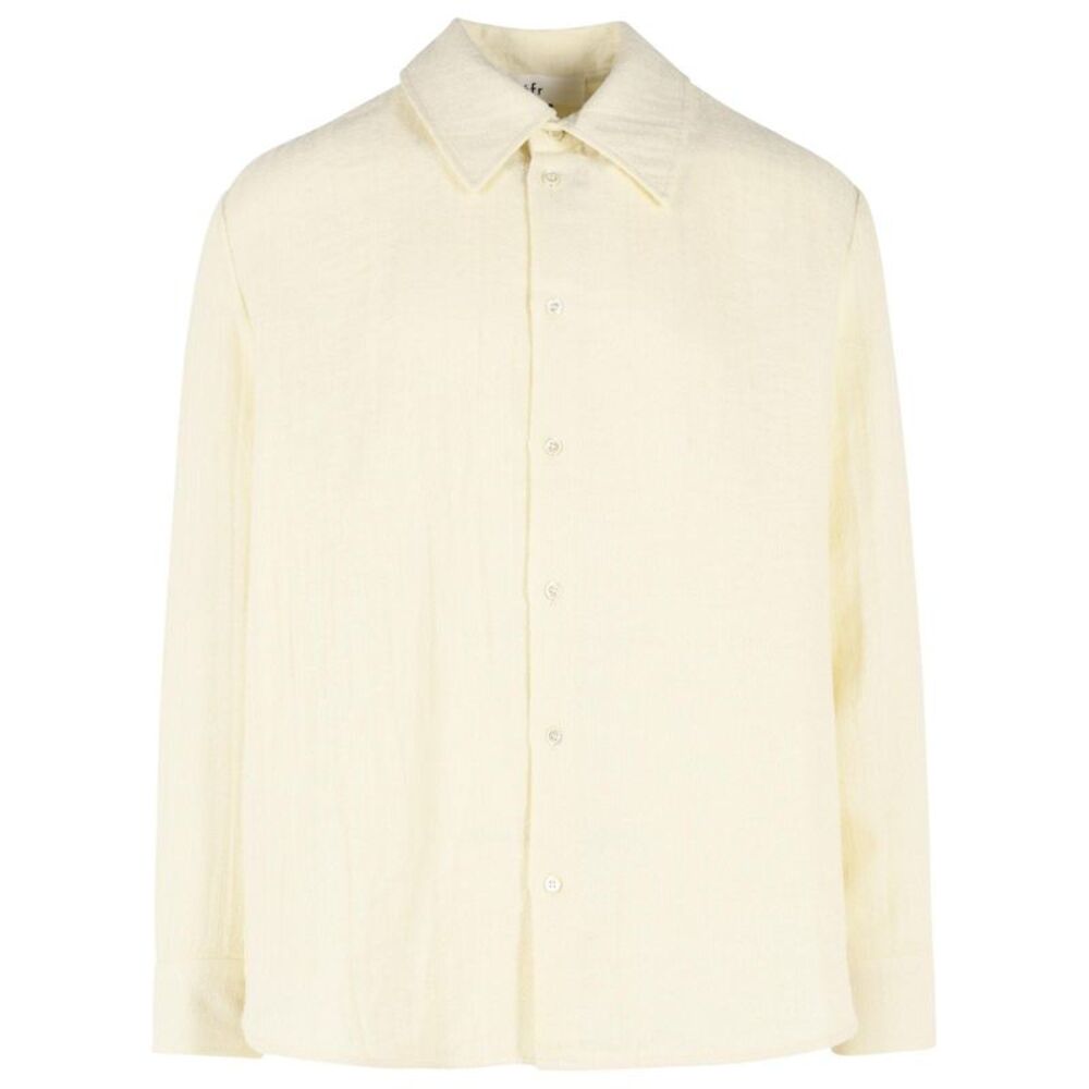 Sefr 'Wes' Ecru Cotton And Linen Shirt Men
